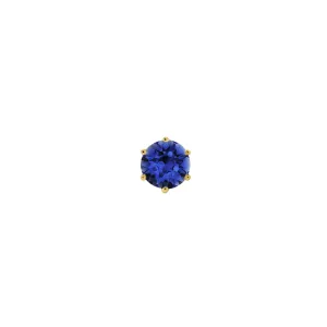 14k Dark Blue Stone (gold)