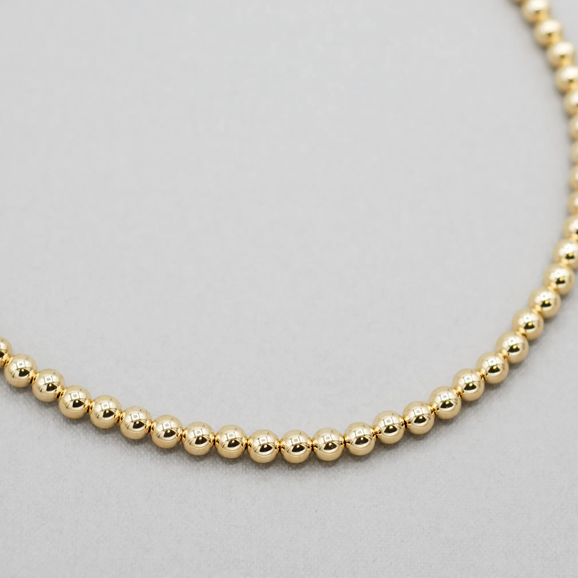 14k Gold Filled 6mm Beaded Lux Necklace