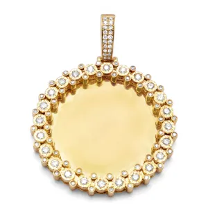 14K Yellow Gold Diamond Picture Pendant 0.63ctw