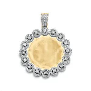 14K Yellow Gold Diamond Picture Pendant 2.08ctw