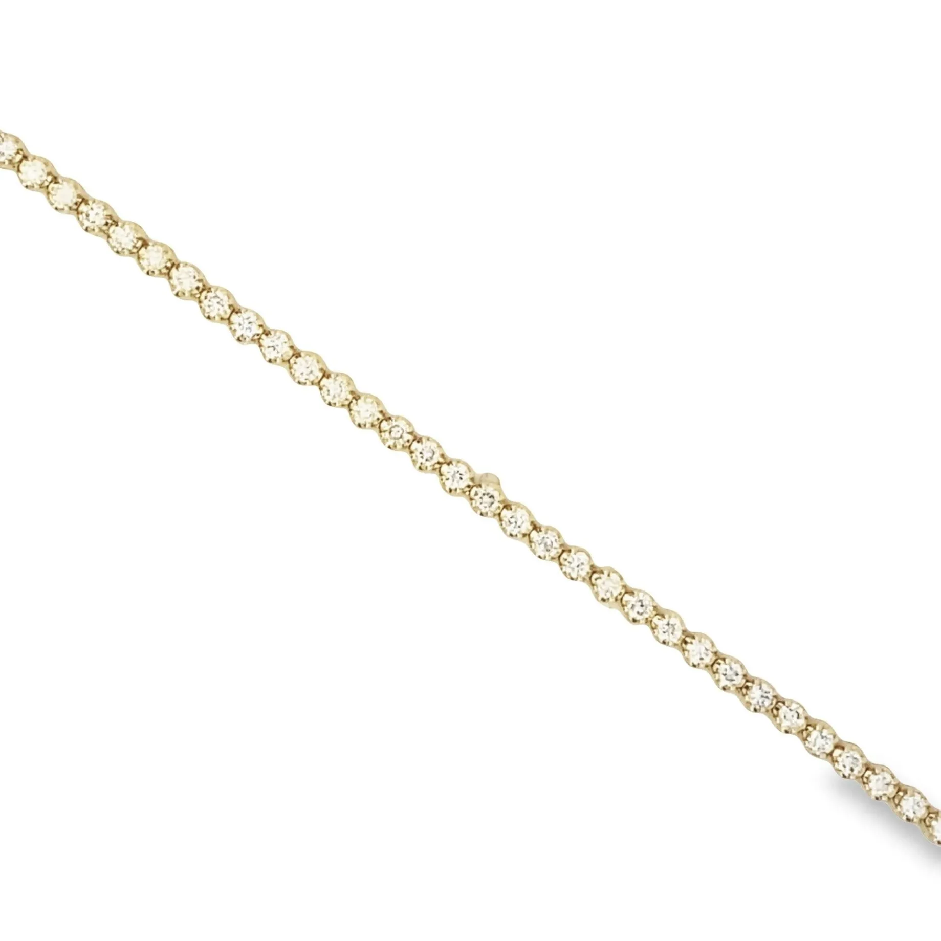 14K Yellow Gold Diamond Tennis Bracelet - 1.98ct