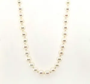 14KY AAA Freshwater Pearl Necklace 6-6.50mm Length:21in (76 pearls)