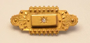 15K English Antique brooch, Ca.1860