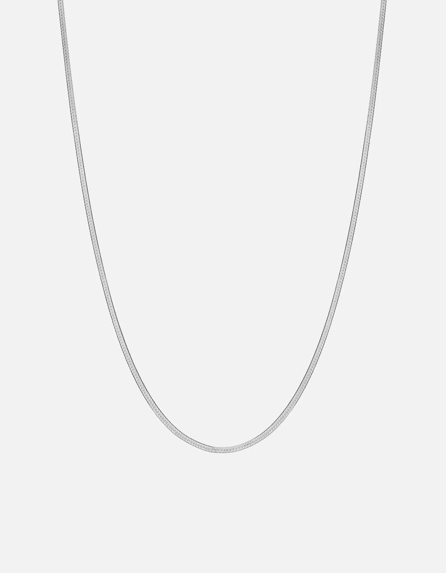 1.7mm Herringbone Necklace, Sterling Silver