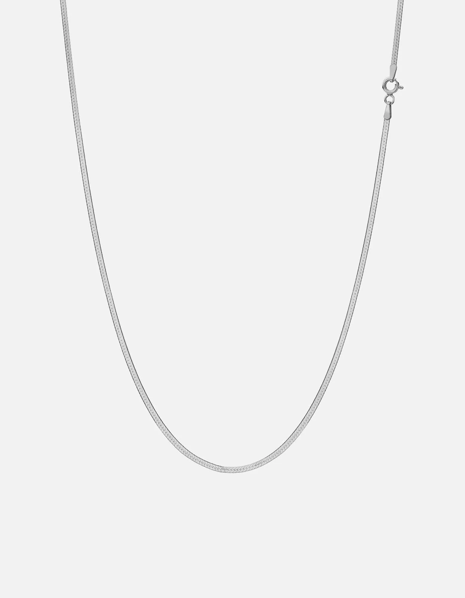 1.7mm Herringbone Necklace, Sterling Silver