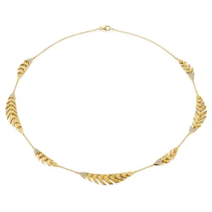 18k Bahia Yellow Gold Necklace With 0.58 Cts Vs-Gh Diamonds