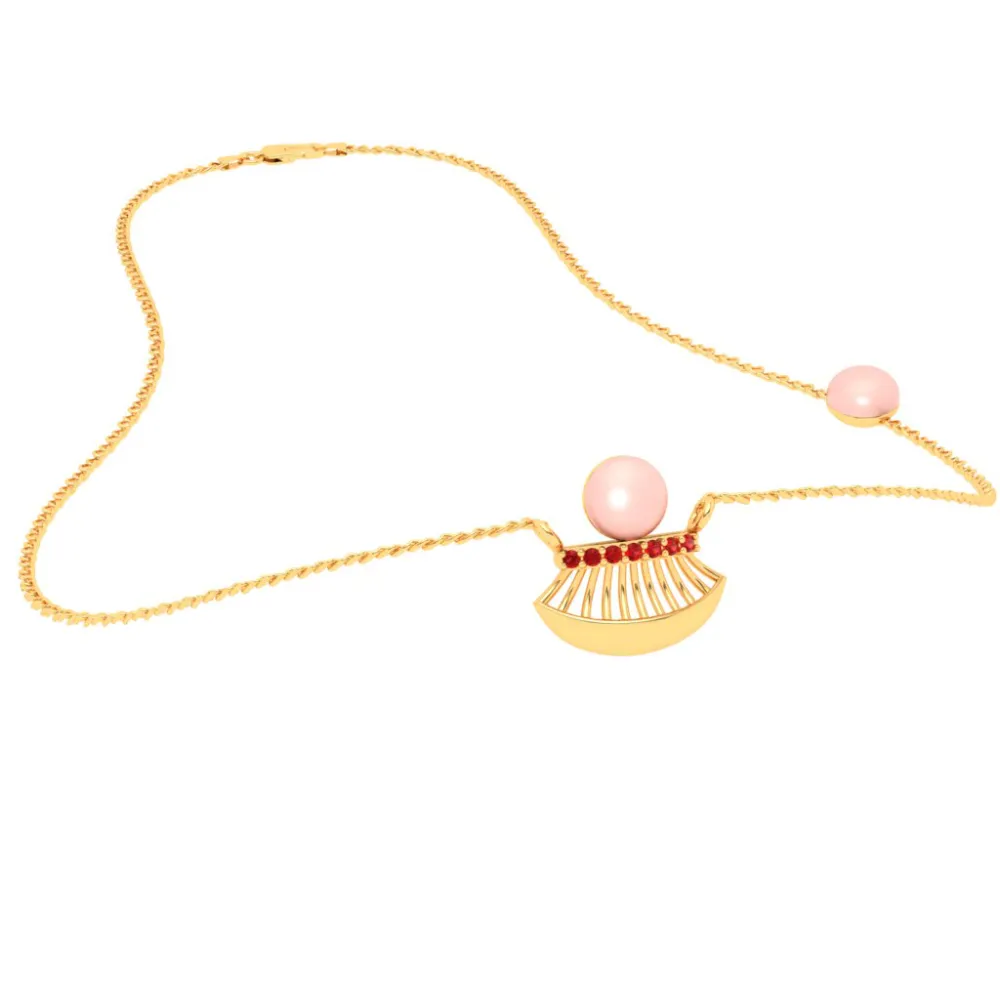 18k Gold And Pearl Necklace From Online Exclusive Collection