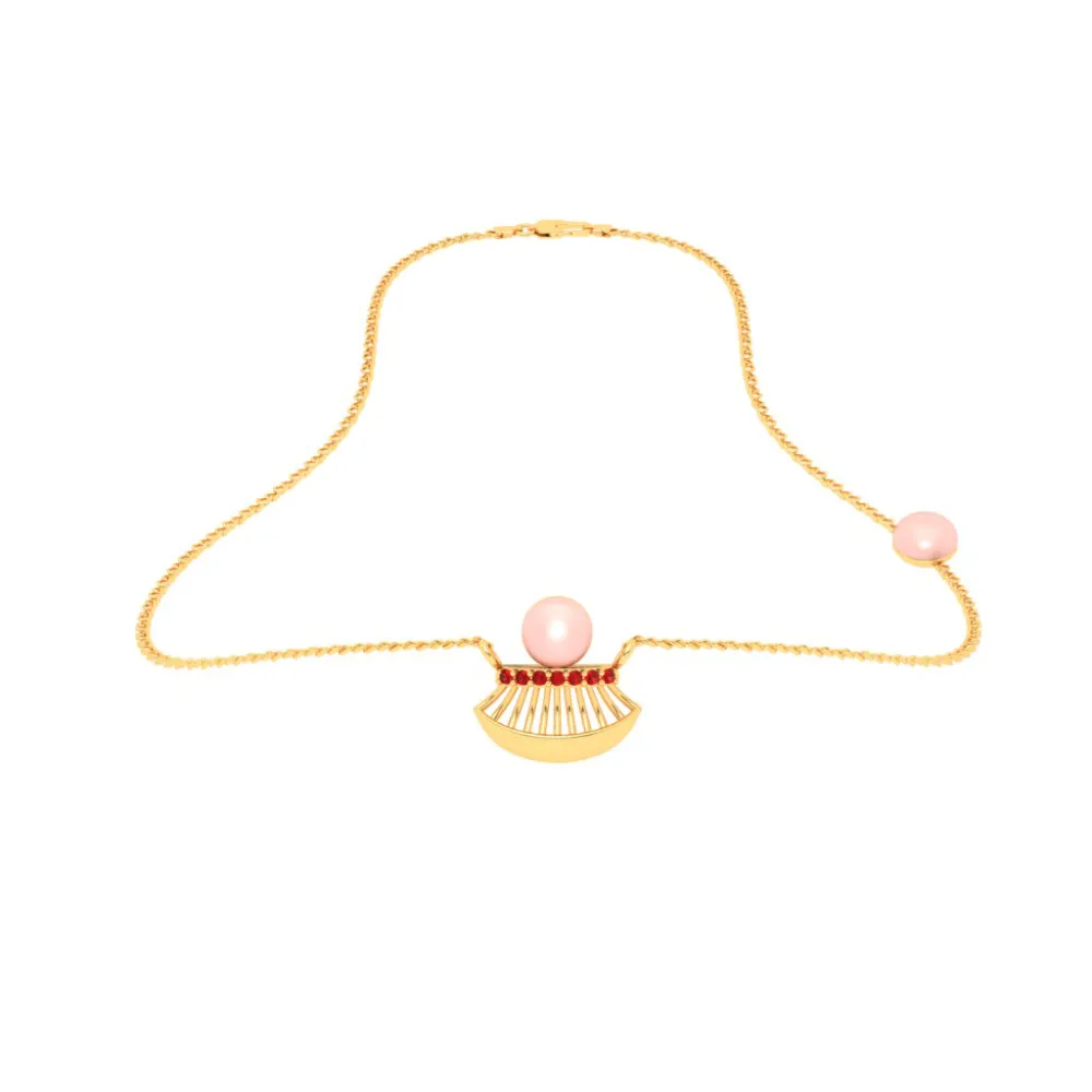 18k Gold And Pearl Necklace From Online Exclusive Collection