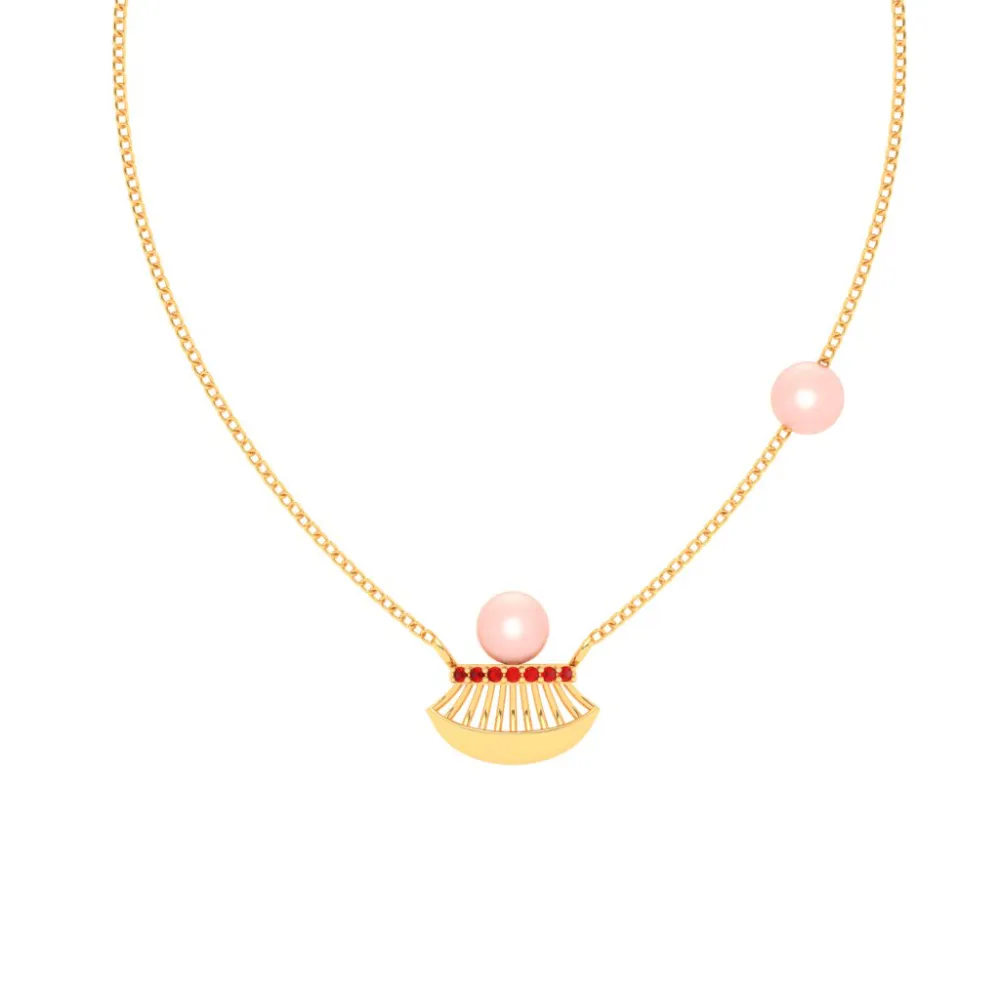 18k Gold And Pearl Necklace From Online Exclusive Collection