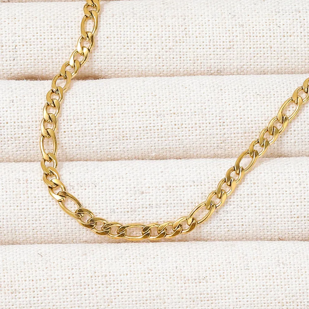 18K Gold-Filled Figaro Chain Bracelet