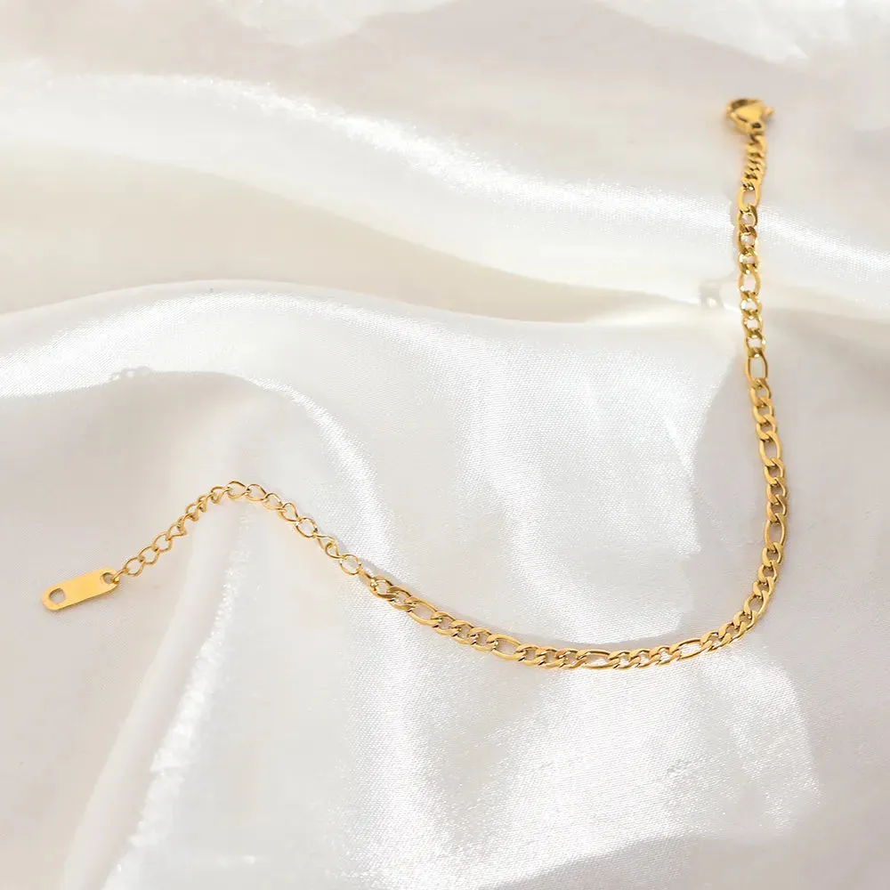 18K Gold-Filled Figaro Chain Bracelet