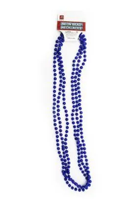 3 Pack Blue Neon Beaded Necklace