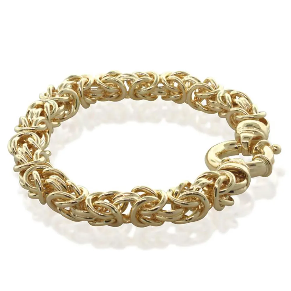 9ct Yellow Gold Byzantine Bracelet