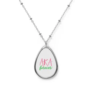 AKA Forever Oval Necklace