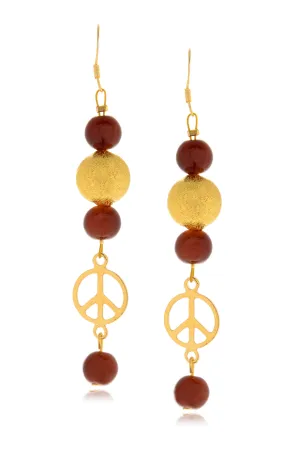 ALBERTO GALLETI PEACE Brown Glass Pearl Earrings