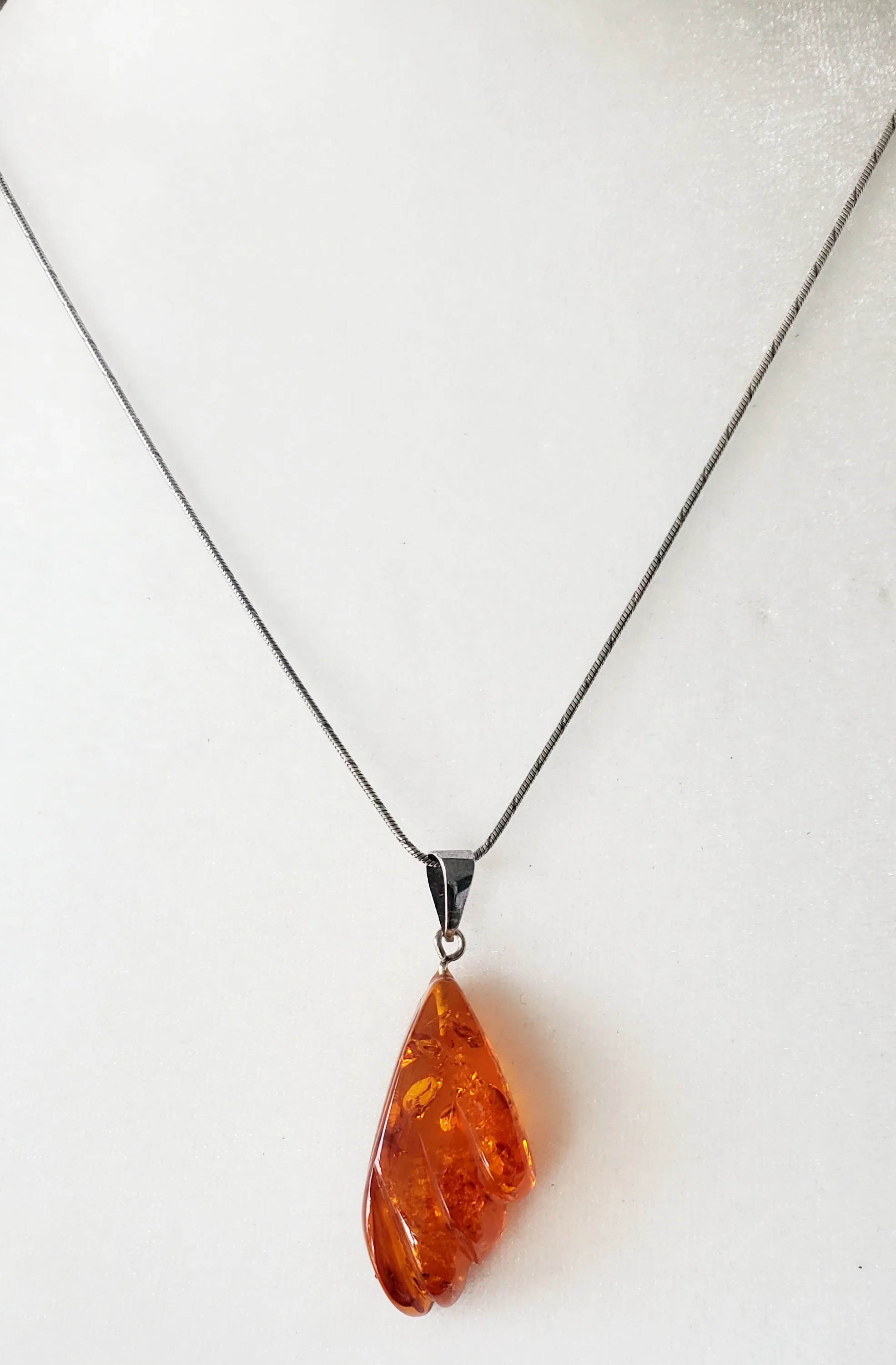 Amber Oak Leaf Necklace