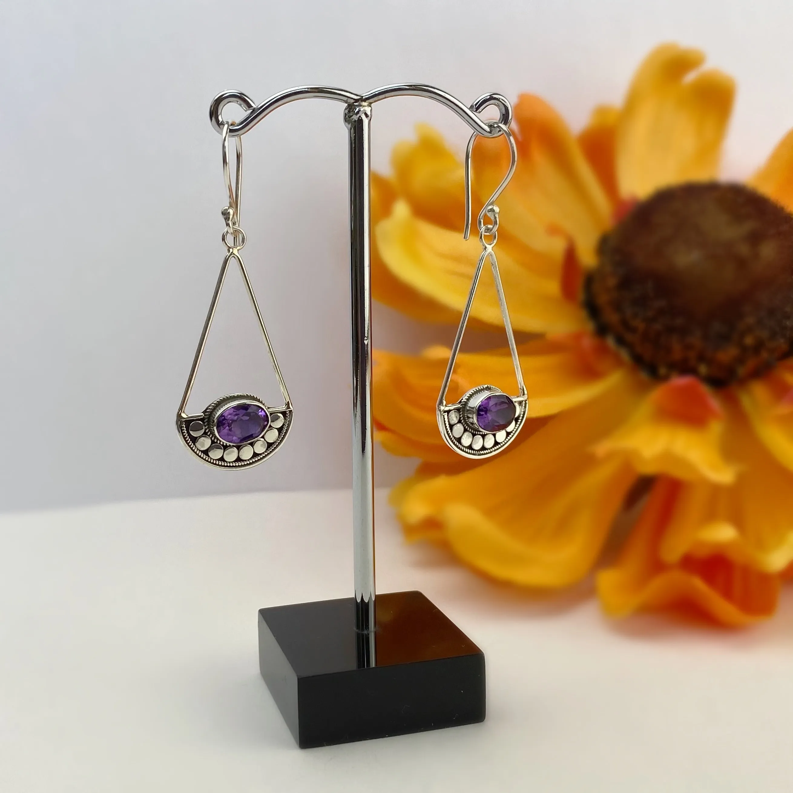 Amethyst Libra Earrings - VE215am