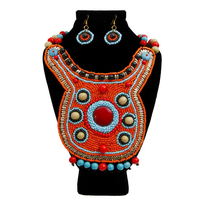 Bead Color Collar Bib Set