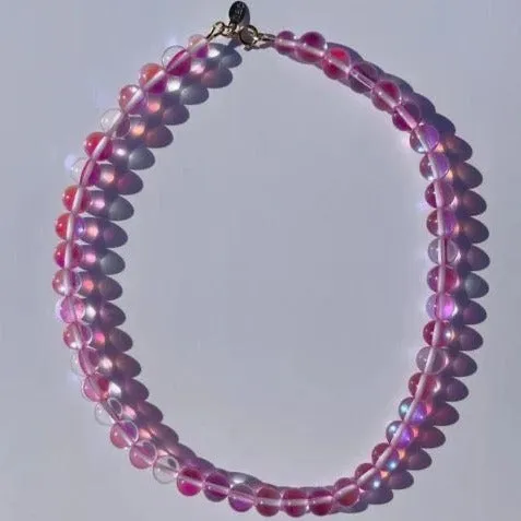 Beaded Necklace Pink