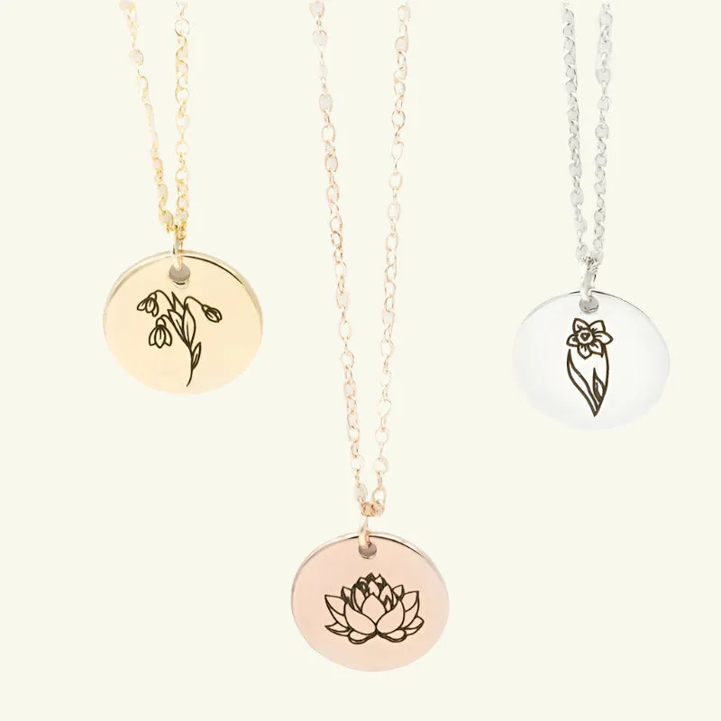 Birth Flower Necklace