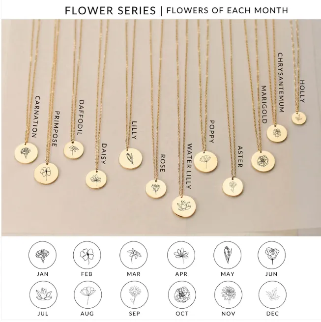 Birth Flower Necklace