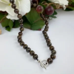 Bronzite Bead Necklace - VNKL303