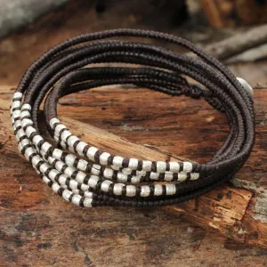 Brown Braided Wrap Bracelet