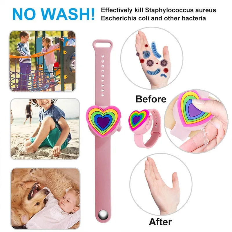 Cartoon Hand Sanitizer Bracelet Portable Disinfectant  Silicone Wristband