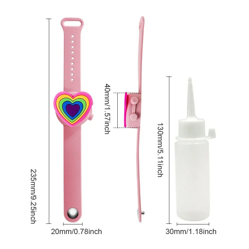 Cartoon Hand Sanitizer Bracelet Portable Disinfectant  Silicone Wristband