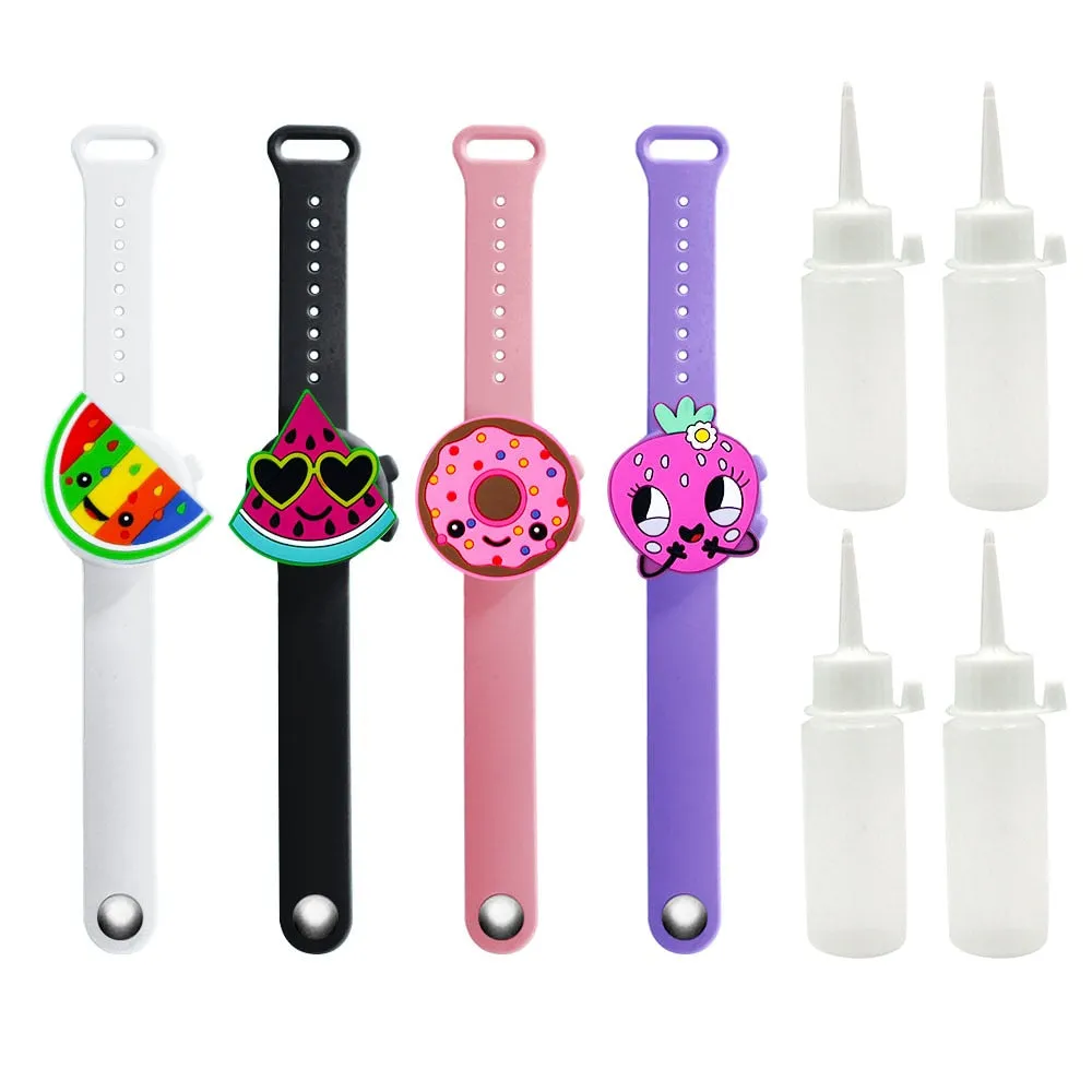 Cartoon Hand Sanitizer Bracelet Portable Disinfectant  Silicone Wristband