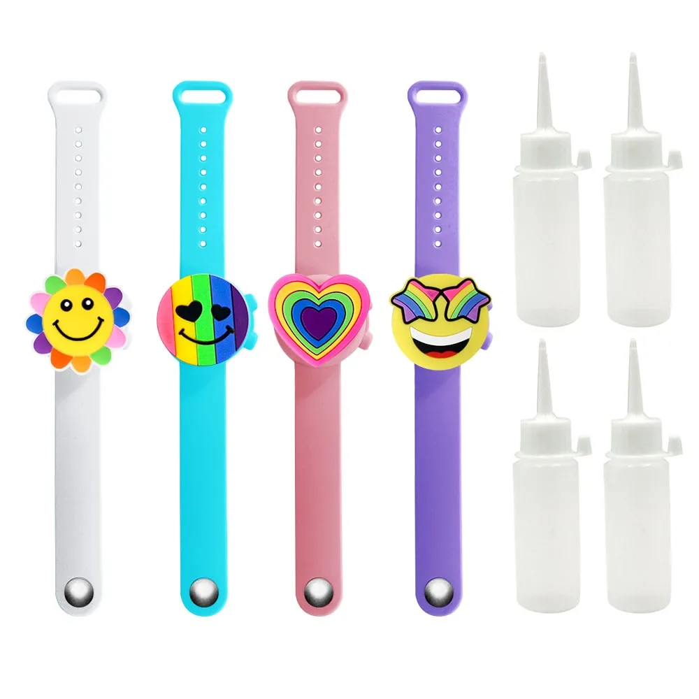 Cartoon Hand Sanitizer Bracelet Portable Disinfectant  Silicone Wristband