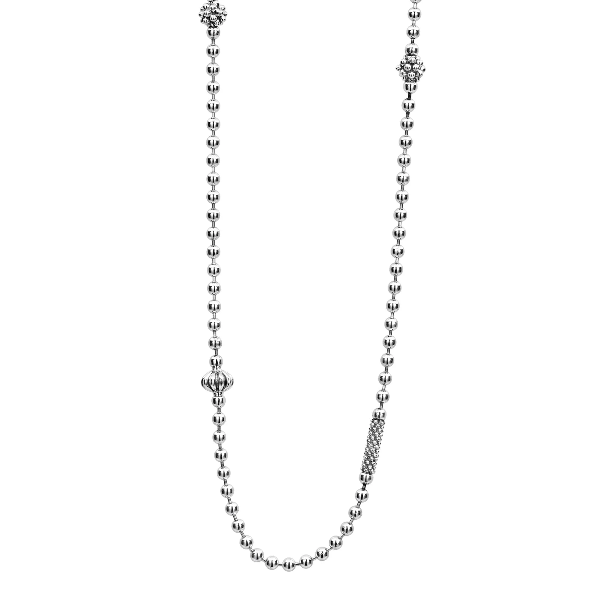 Caviar Icon Silver Caviar Beaded Necklace