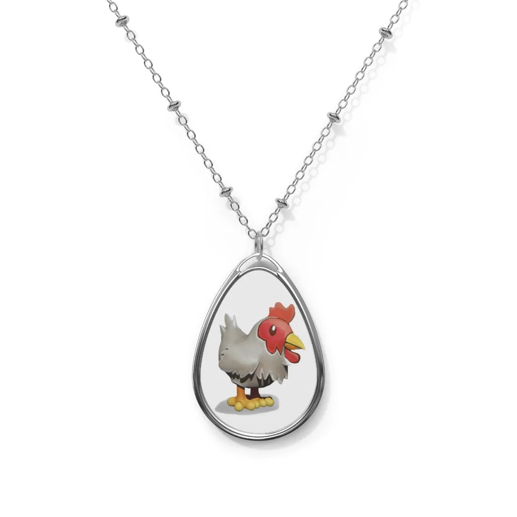 Chicken Oval Necklace