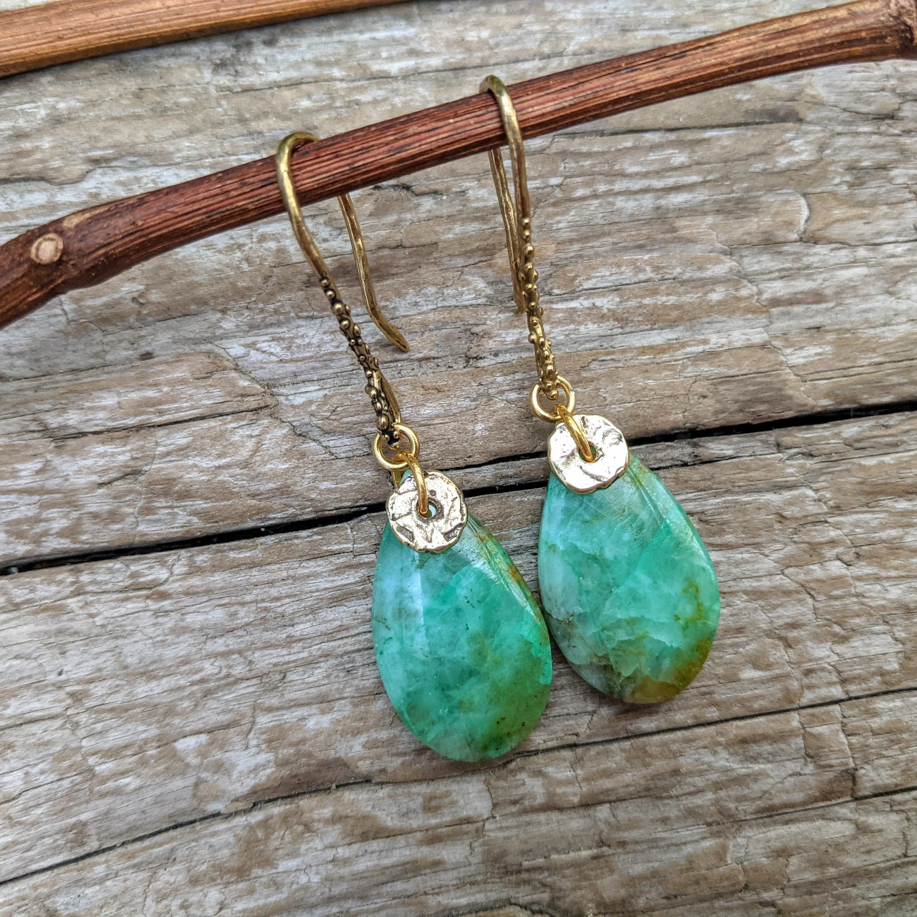 Chrysocolla Drop Earrings