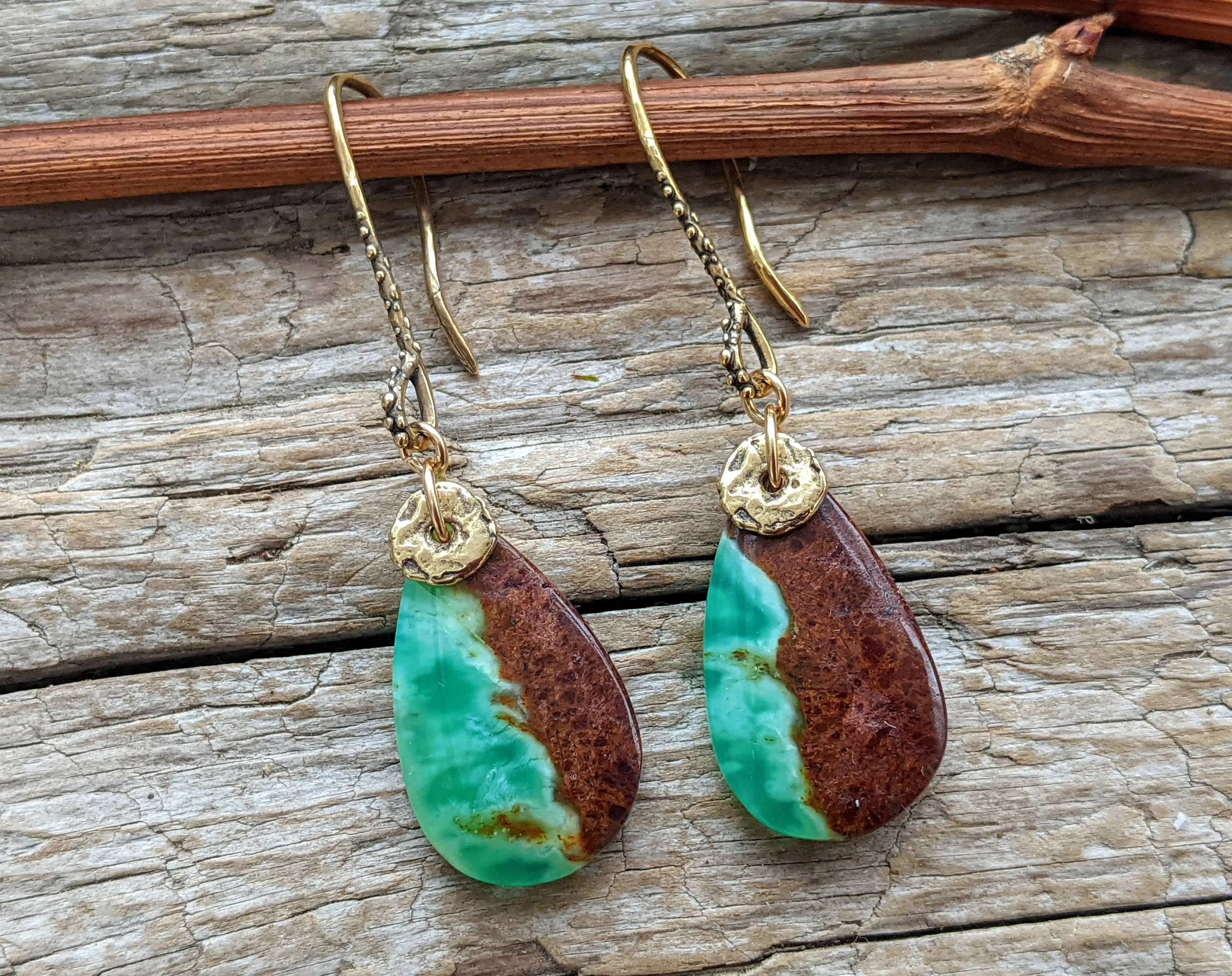 Chrysoprase Drop Earrings