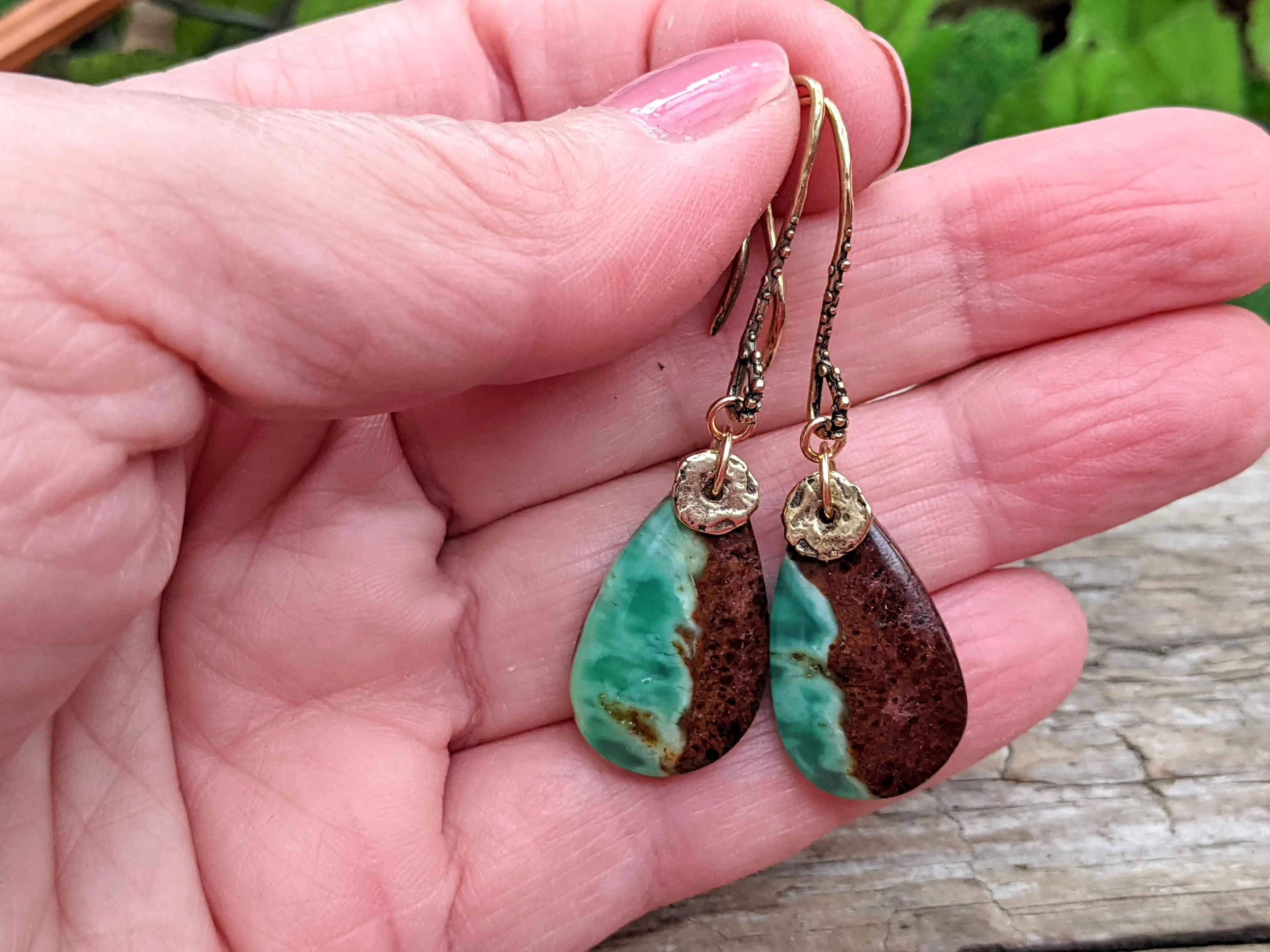 Chrysoprase Drop Earrings