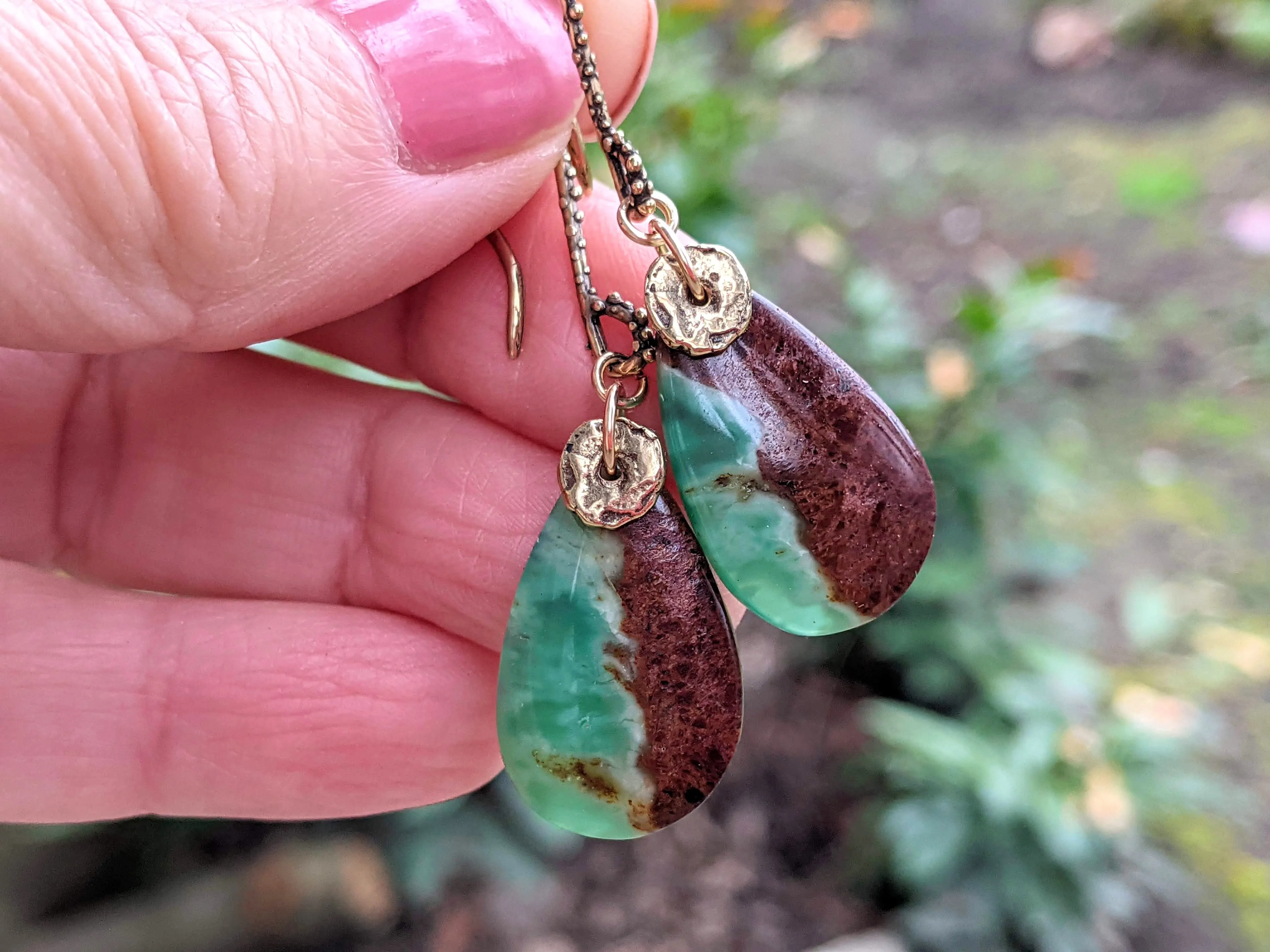 Chrysoprase Drop Earrings