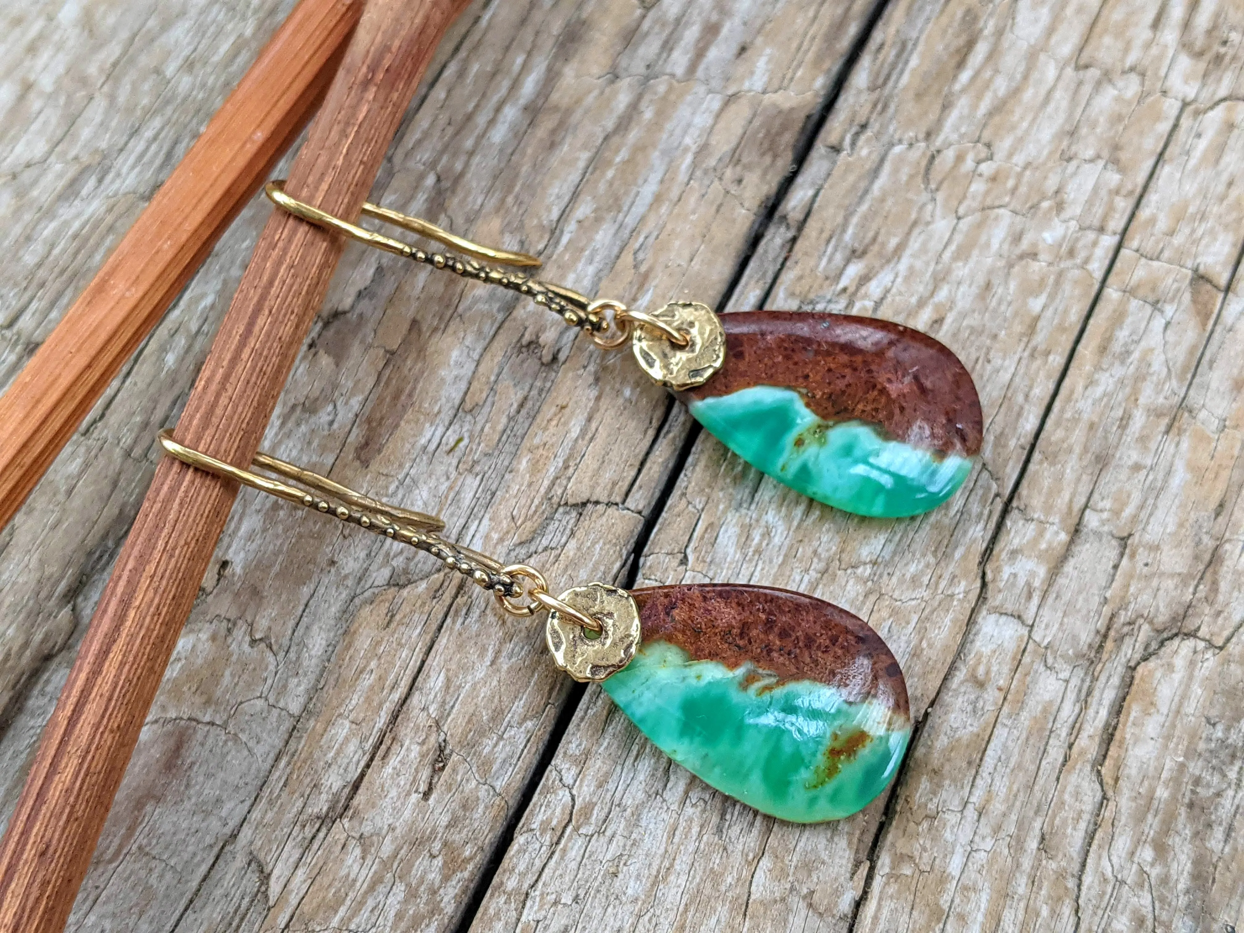 Chrysoprase Drop Earrings