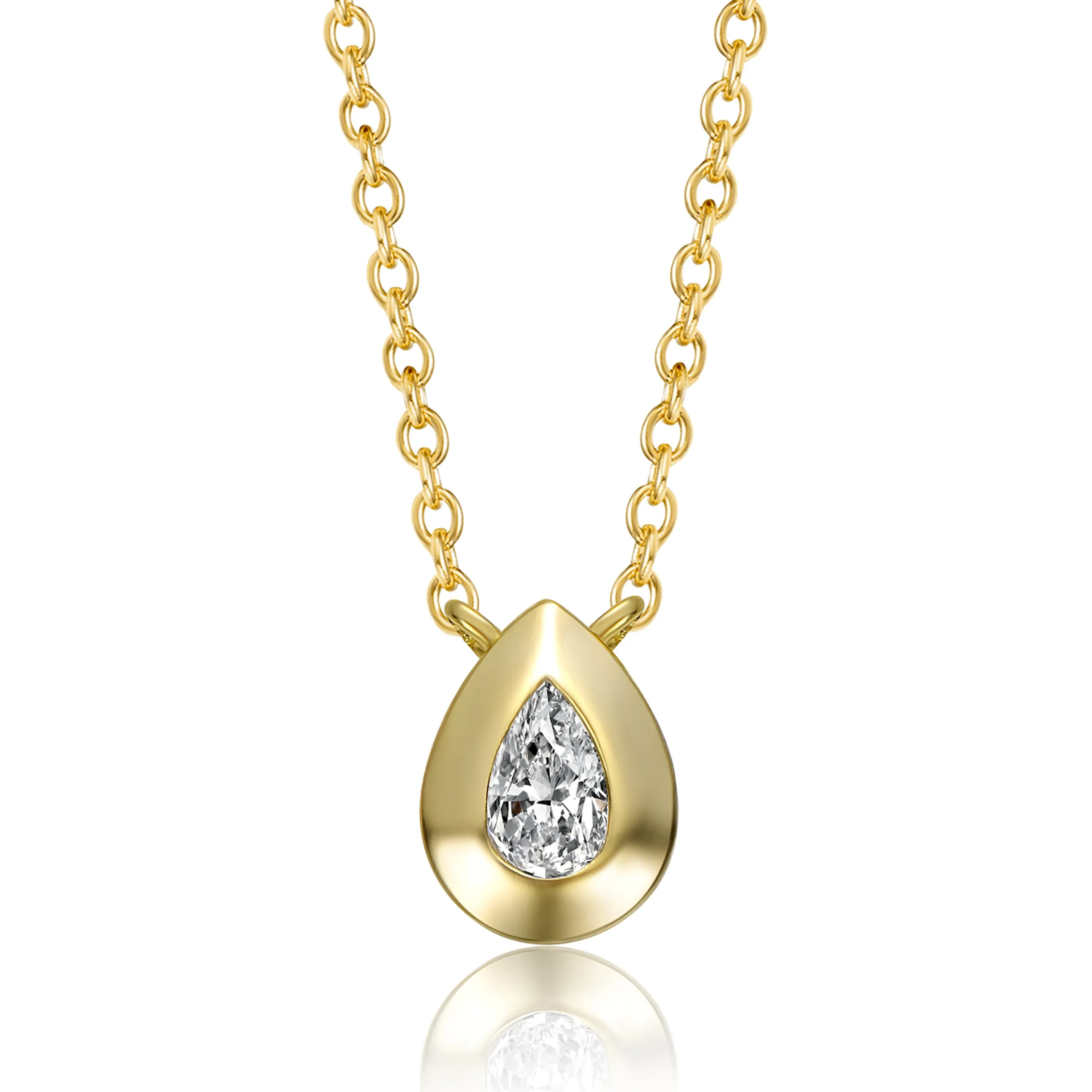 Constance Dainty Bezel Solitaire Necklace