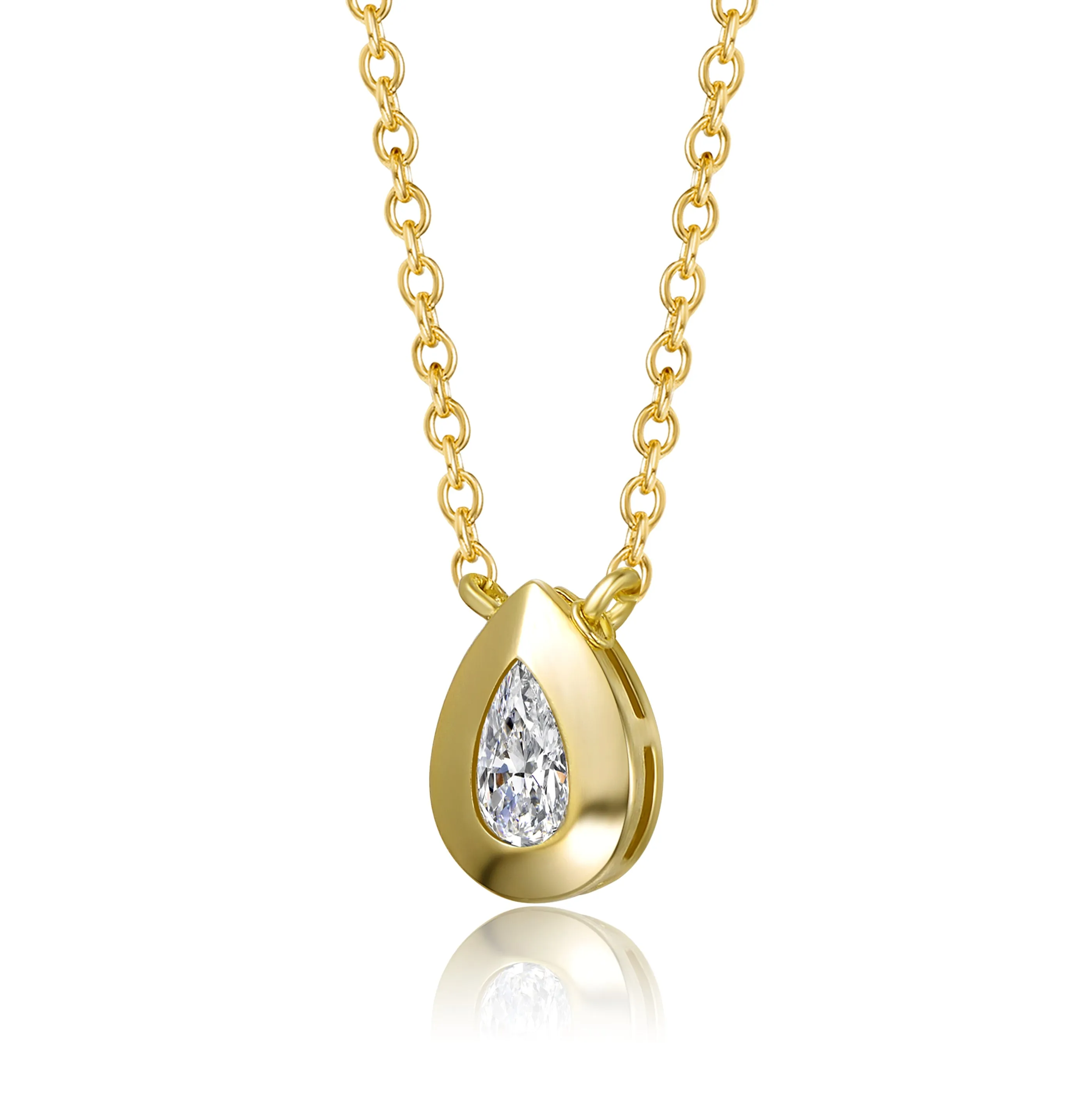 Constance Dainty Bezel Solitaire Necklace