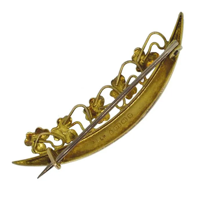 Crescent Bar Brooch