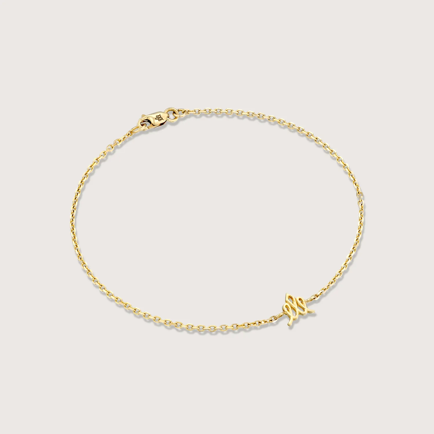 Crown gold chain bracelet