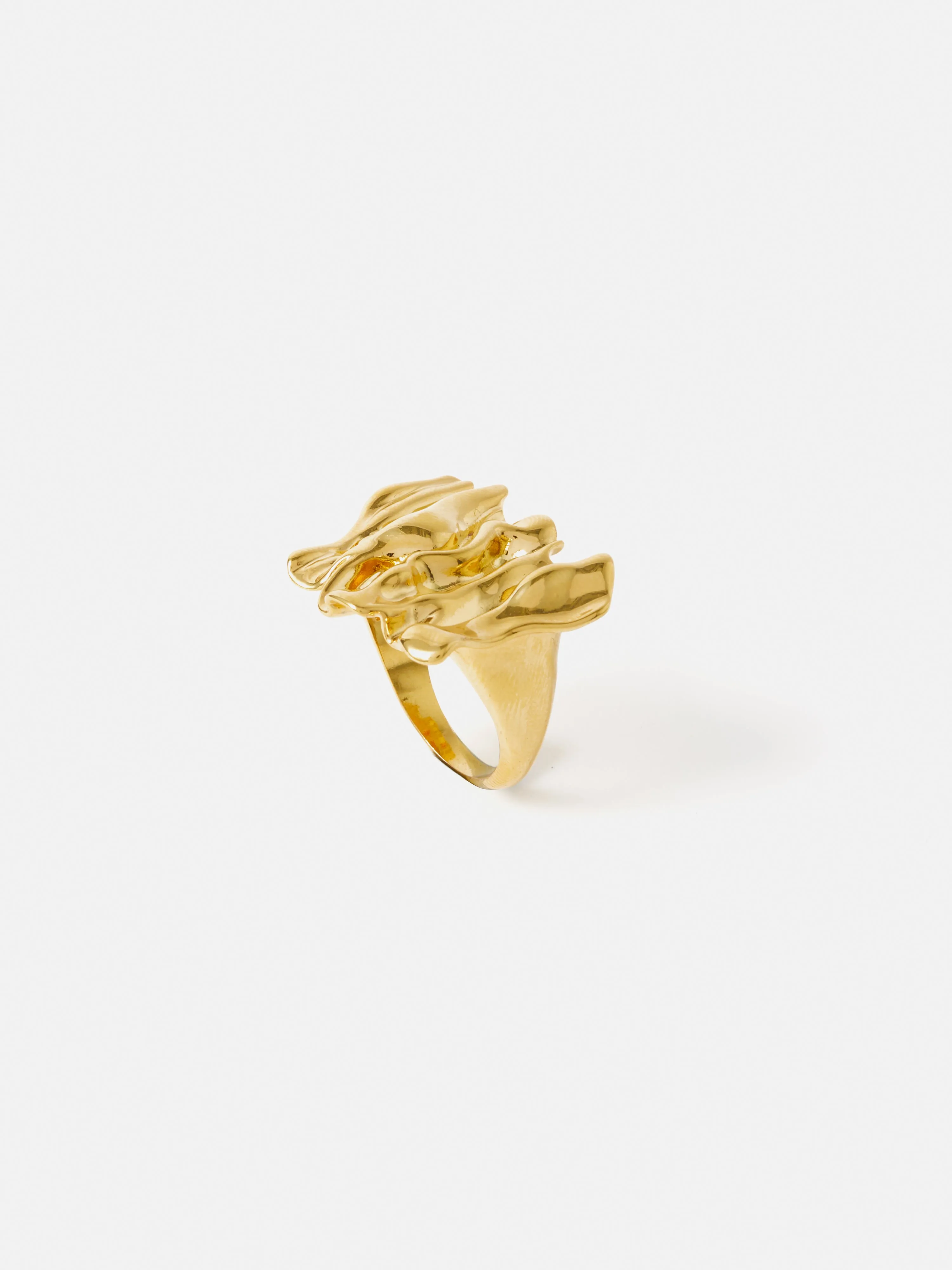 Crumpled Textured Ring | Gold