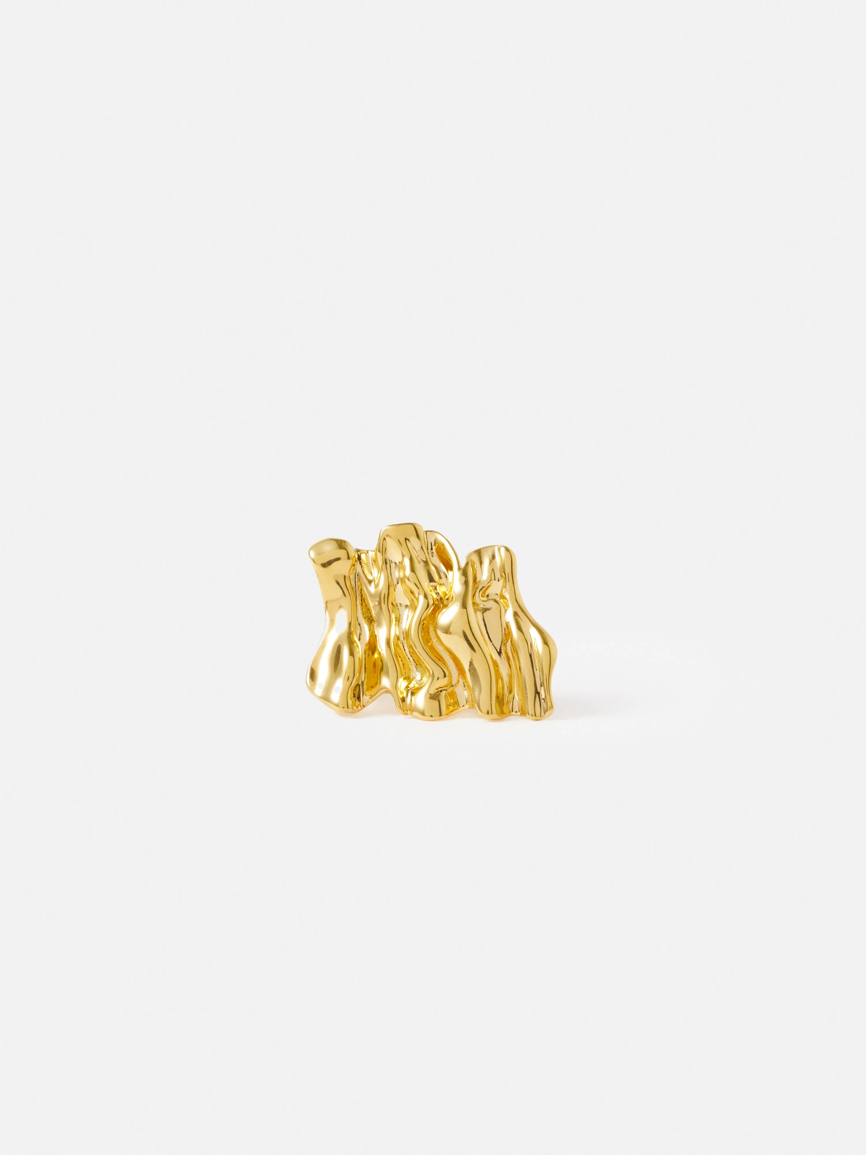 Crumpled Textured Ring | Gold