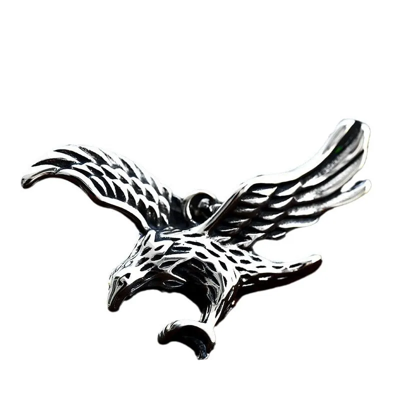 Customized Retro Eagle Pendant in Stainless Steel for Men - Wholesale Animal Jewelry