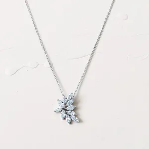 CZ Marquise Leaf Pendant Necklace