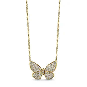 Diamond Butterfly Pendant