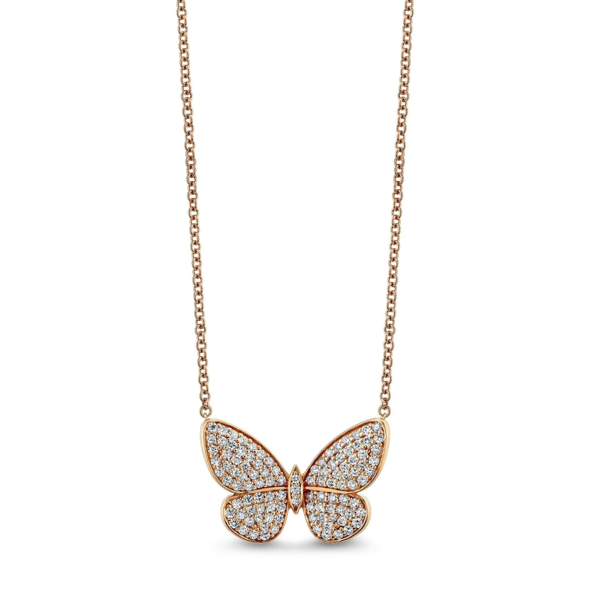 Diamond Butterfly Pendant