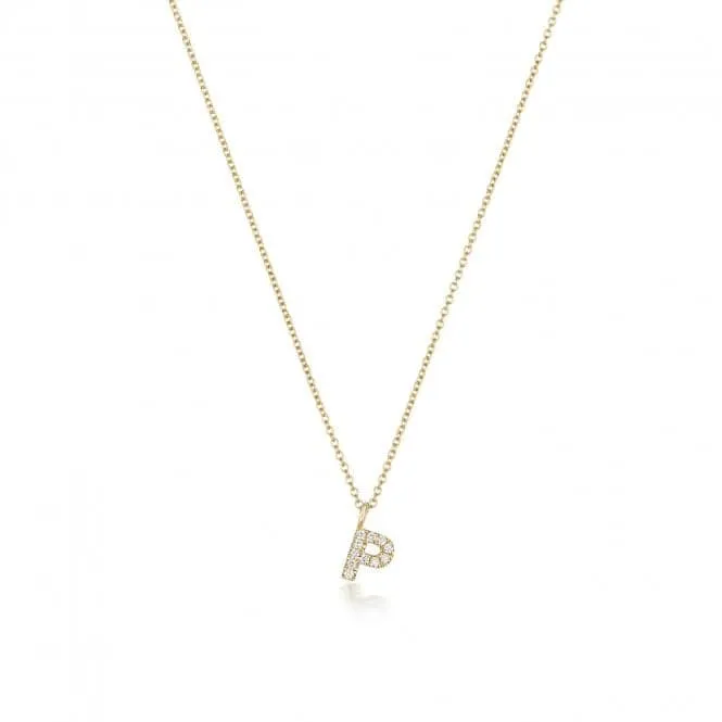 Diamond Jewellery 18ct Gold Diamond Initial Necklace NDQ154/P