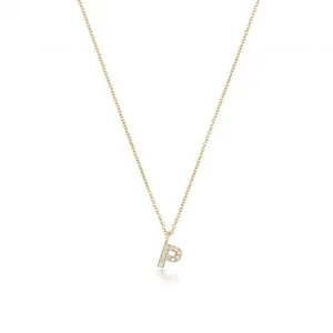 Diamond Jewellery 18ct Gold Diamond Initial Necklace NDQ154/P